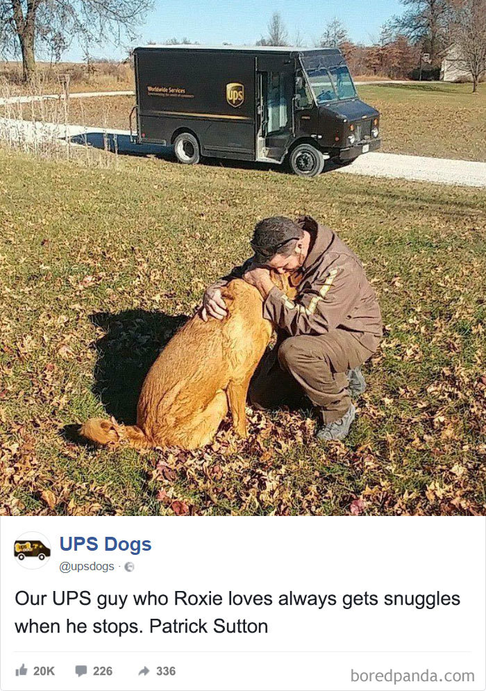 น้องหมาตัวนี้เข้ามากอดเขาทุกครั้งที่เขามาส่งของ